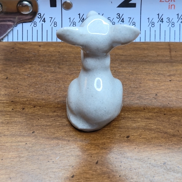 Vintage Mouse Miniature Figurine - White, Japanese Ceramic / Porcelain - Picture 4 of 9